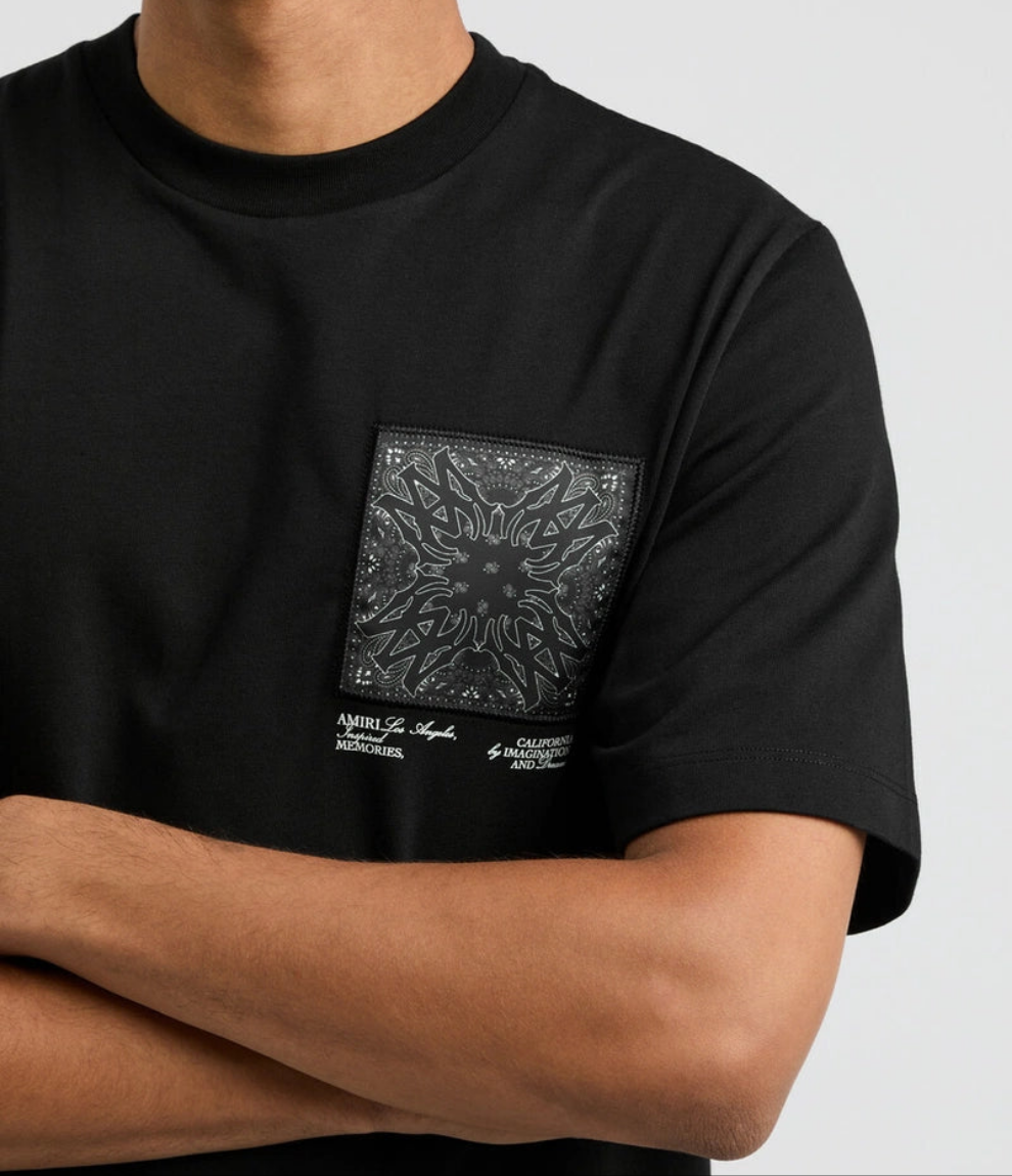 Amiri Bandana Graphic Tee – Black