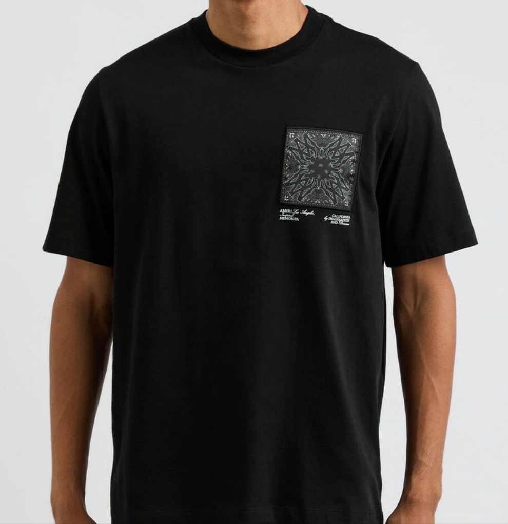 Amiri Bandana Graphic Tee – Black