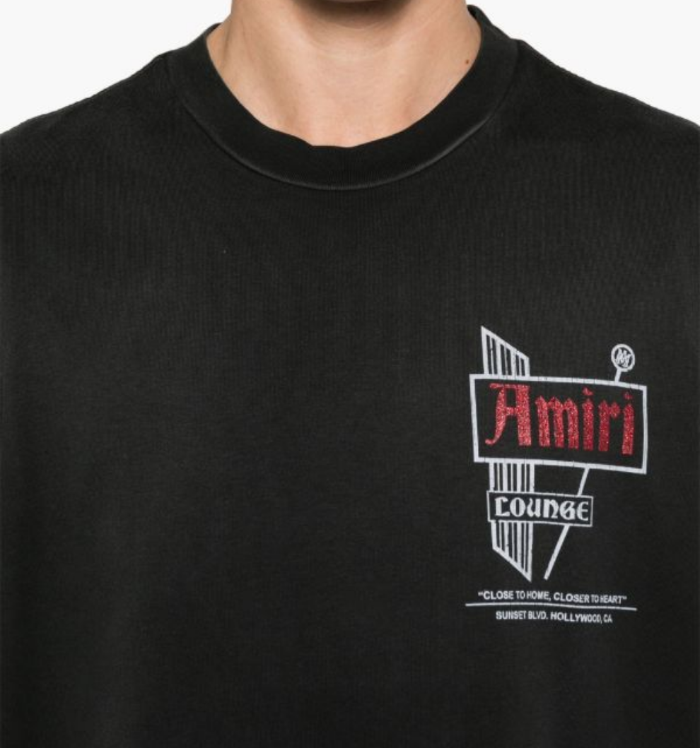 AMIRI Lounge Sunset Blvd Graphic T-Shirt – Black