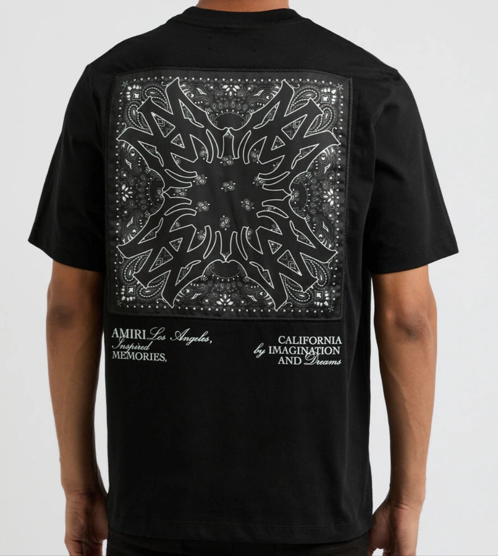 Amiri Bandana Graphic Tee – Black