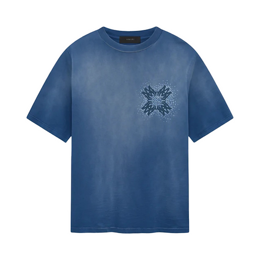 AMIRI Crystal Logo Tie-Dye T-Shirt – Blue
