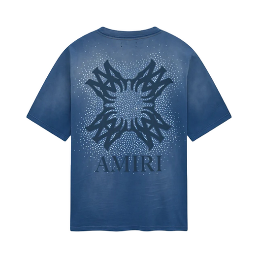 AMIRI Crystal Logo Tie-Dye T-Shirt – Blue