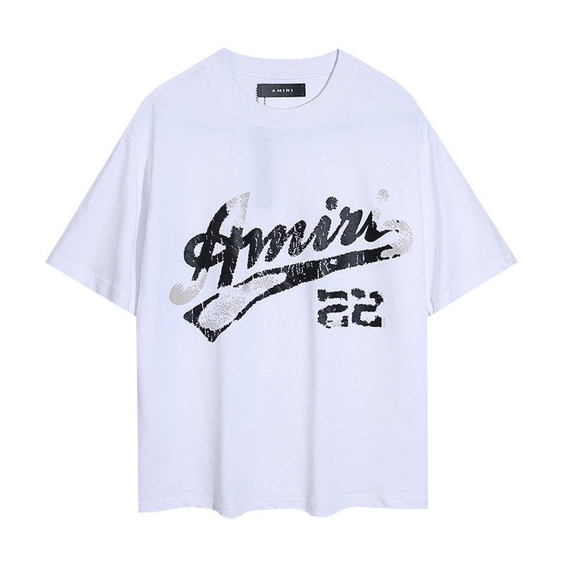 Amiri Black Graphic T-Shirt – Vintage Print "22" 1