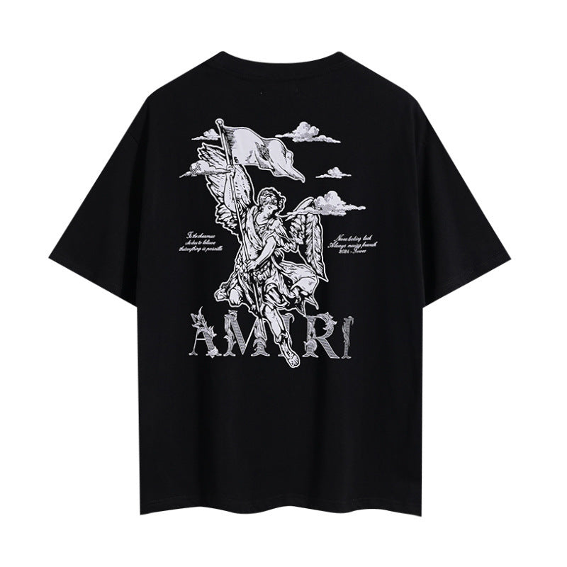 Angel Graphic Logo T-Shirt – Black