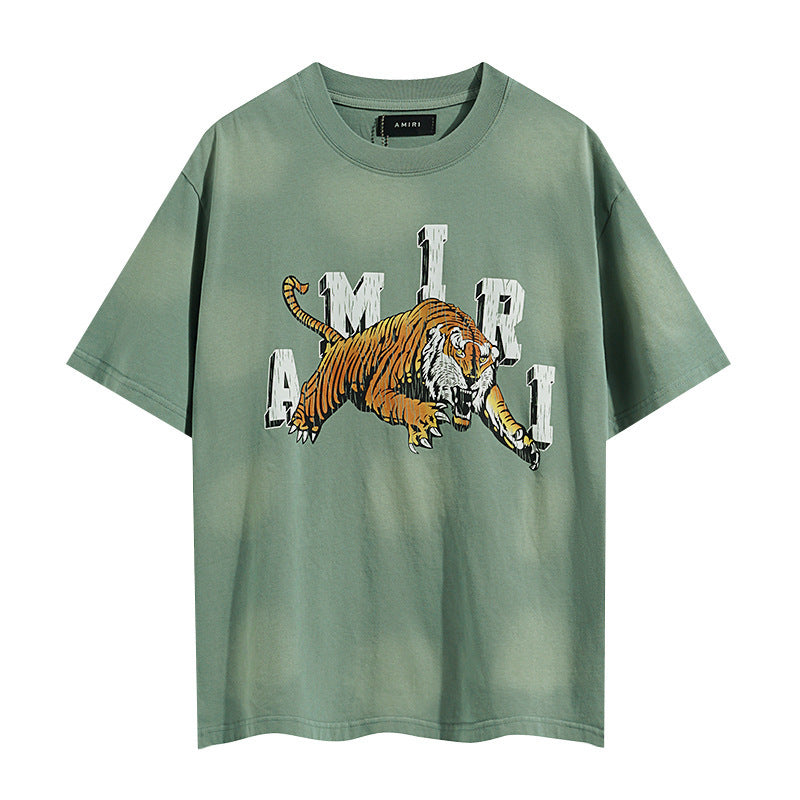 AMIRI Tiger Graphic Oversized T-Shirt – Forest Green