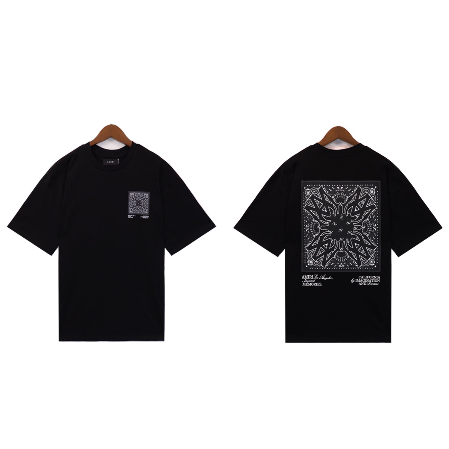 Amiri Bandana Graphic Tee – Black